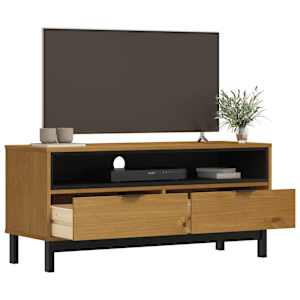 TV skříňka FLAM 110 x 40 x 50 cm masivní borové dřevo - obrázek 3
