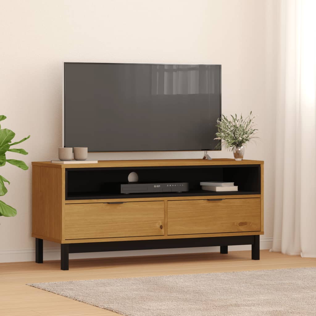 TV skříňka FLAM 110 x 40 x 50 cm masivní borové dřevo