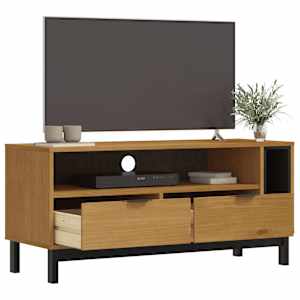 TV skříňka FLAM 110 x 40 x 50 cm masivní borové dřevo - obrázek 3