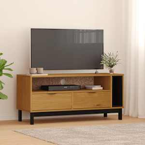 TV skříňka FLAM 110 x 40 x 50 cm masivní borové dřevo - obrázek 1