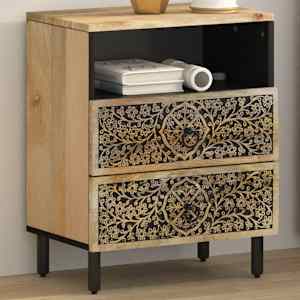 Nočna omarica 50x33x60 cm trden mangov les