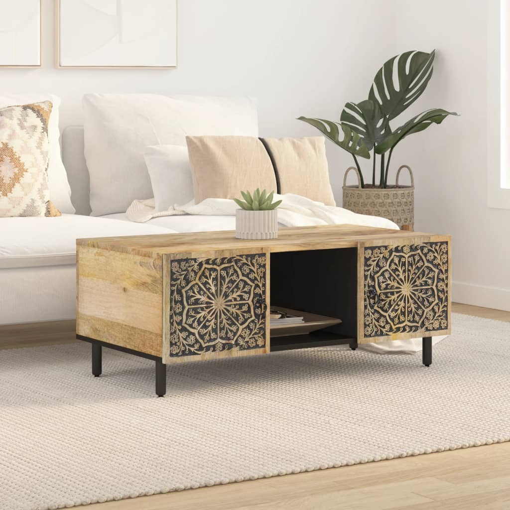 vidaXL Salontafel 100x54x40 cm massief mangohout afbeelding
