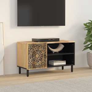 TV skříňka 80 x 31 x 46 cm masivní mangovníkové dřevo - obrázek 3