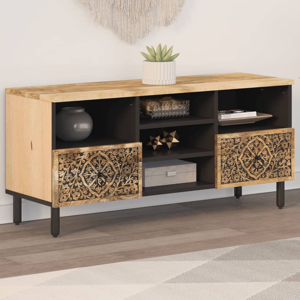 vidaXL TV-Schrank 100x33x46 cm Massivholz Mango