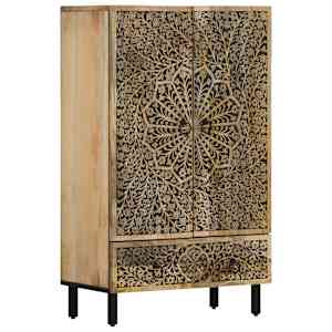 Skříň highboard 60 x 33 x 100 cm masivní mangovníkové dřevo - obrázek 2