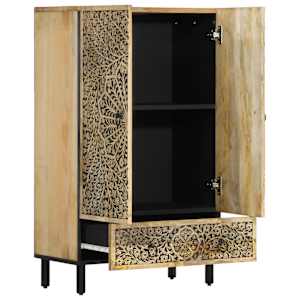 Skříň highboard 60 x 33 x 100 cm masivní mangovníkové dřevo - obrázek 4