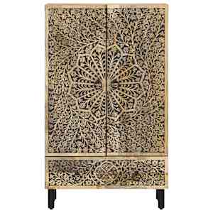 Skříň highboard 60 x 33 x 100 cm masivní mangovníkové dřevo - obrázek 5