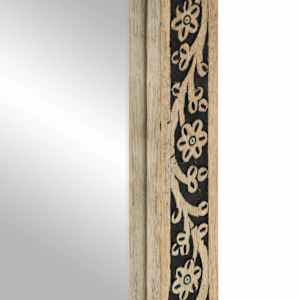 Koupelnové zrcadlo 50 x 70 x 2,5 cm masivní mangovník a sklo - obrázek 6