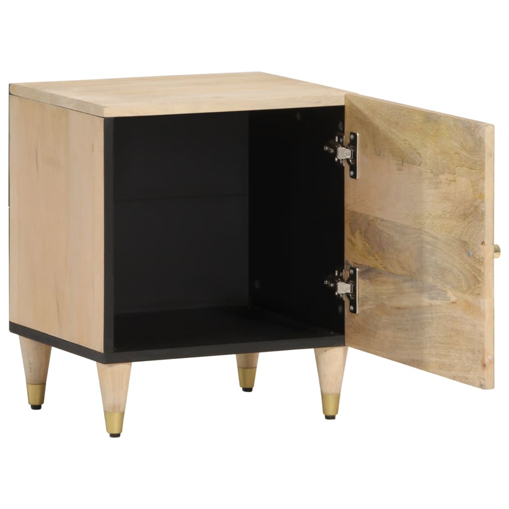vidaXL Nachtkastje 40x33x46 cm massief mangohout afbeelding