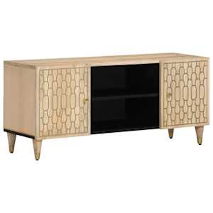 TV skříňka 105x33x46 cm masivní mangovníkové dřevo - obrázek 1