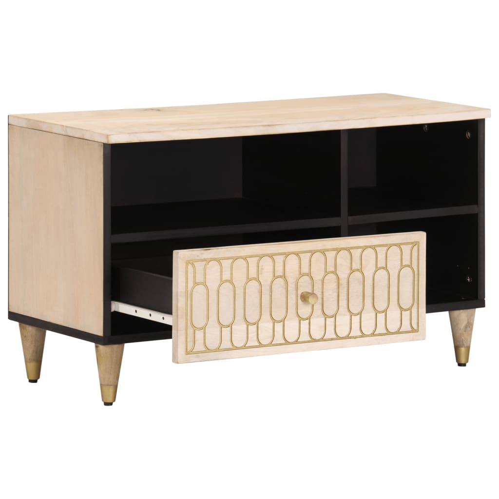 vidaXL Tv-meubel 80x33x46 cm massief mangohout afbeelding