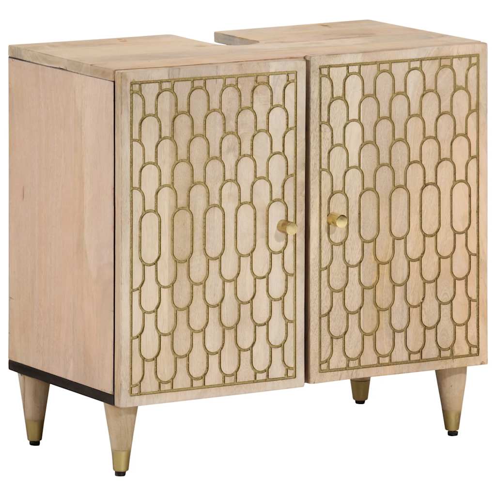 vidaXL Koupelnová skříňka pod umyvadlo 62x33x58 cm masivní mangovník