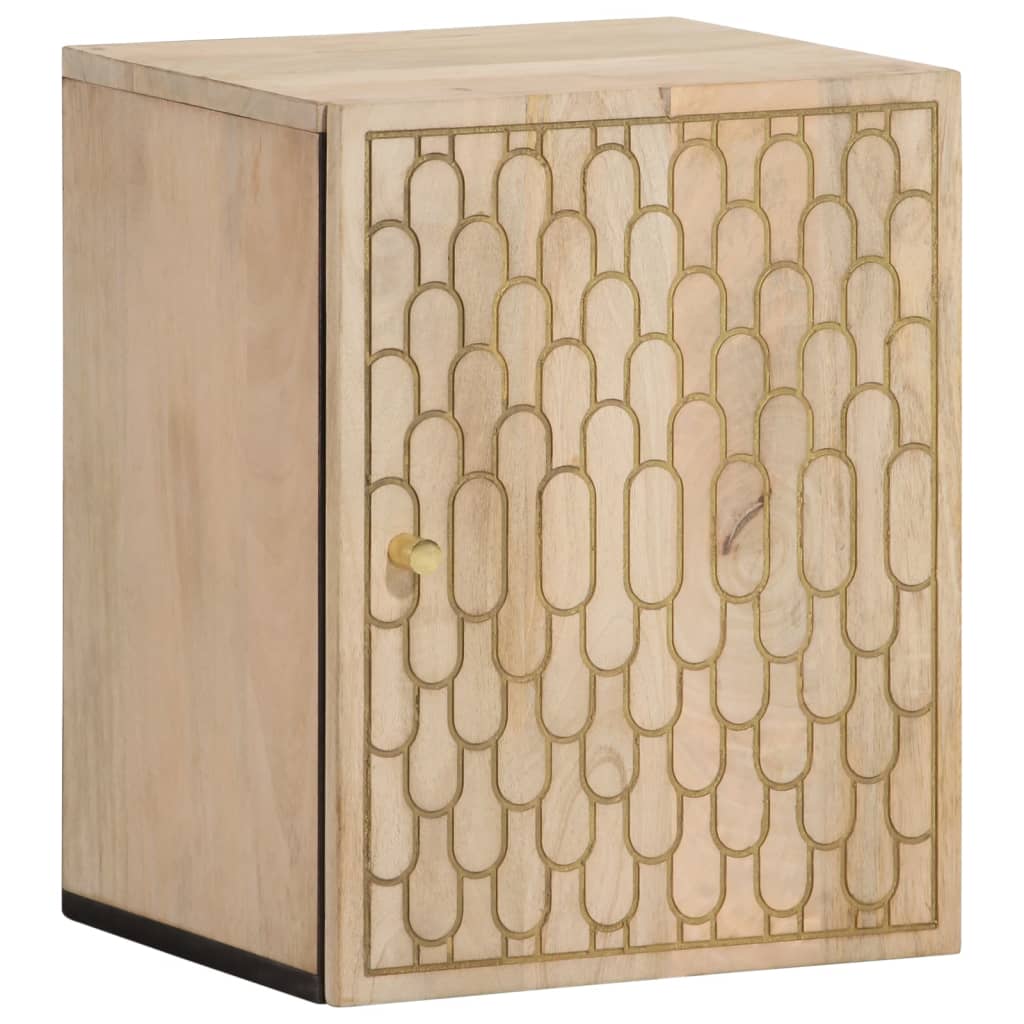 vidaXL Bad-Wandschrank 38x33x48 cm Massivholz Mango