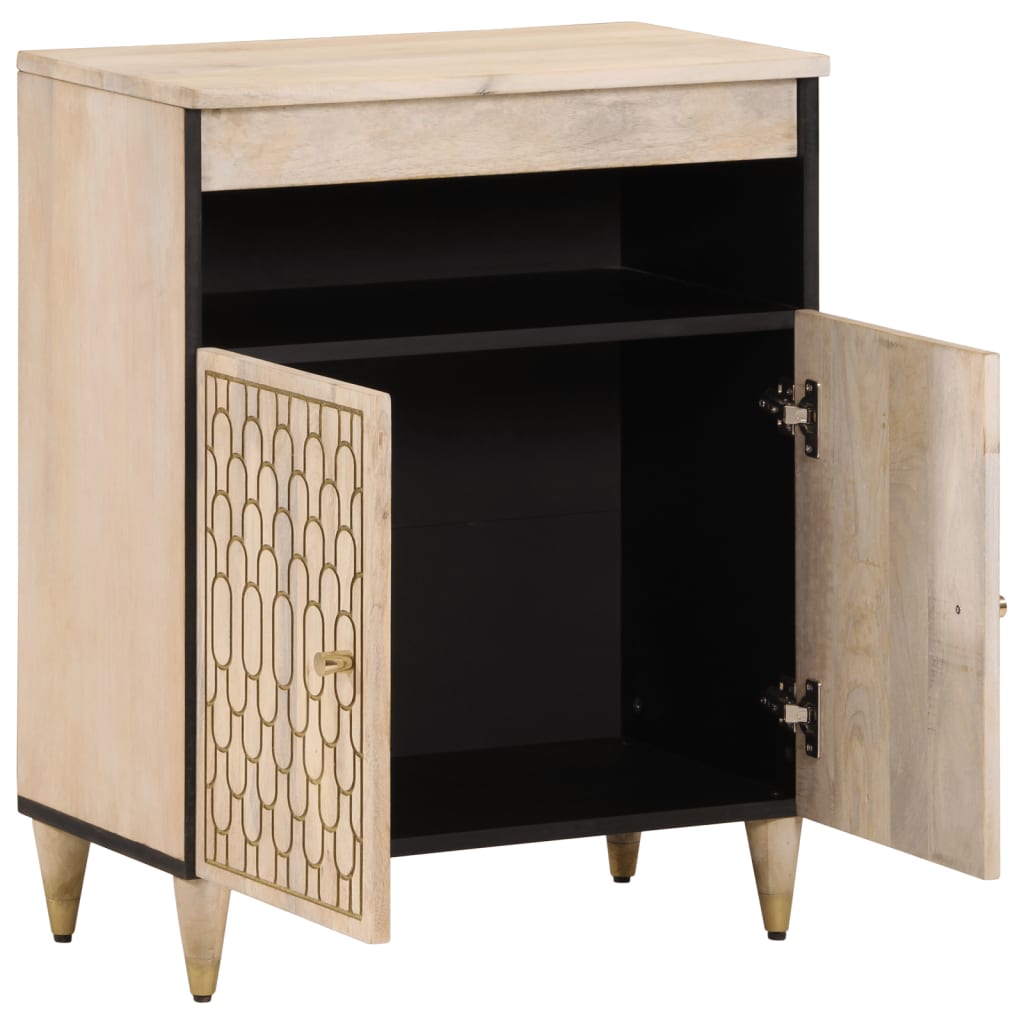 vidaXL Bijzetkast 60x33x75 cm massief mangohout afbeelding