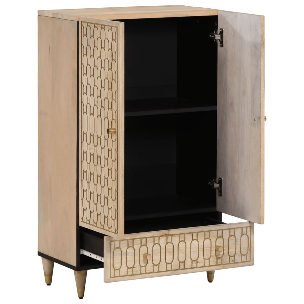 vidaXL Hoge kast 60x33x100 cm massief mangohout