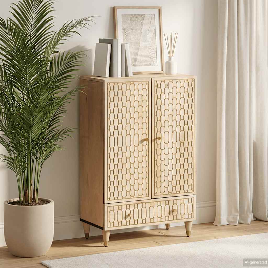 vidaXL Kaappi 60x33x100 cm täysi mangopuu
