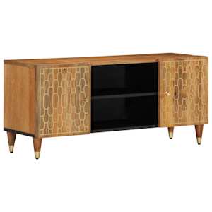 TV skříňka 105x33x46 cm masivní mangovníkové dřevo - obrázek 1