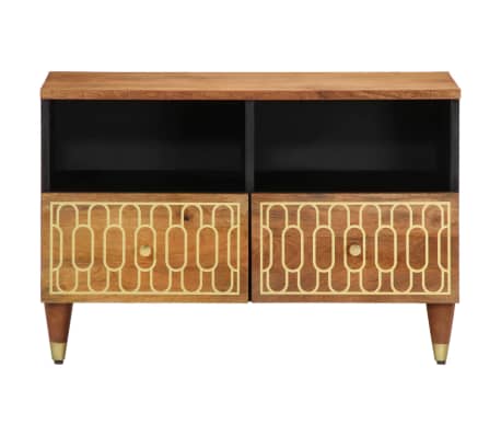 vidaXL ТВ шкаф, 70x33x46 см, масивно мангово дърво