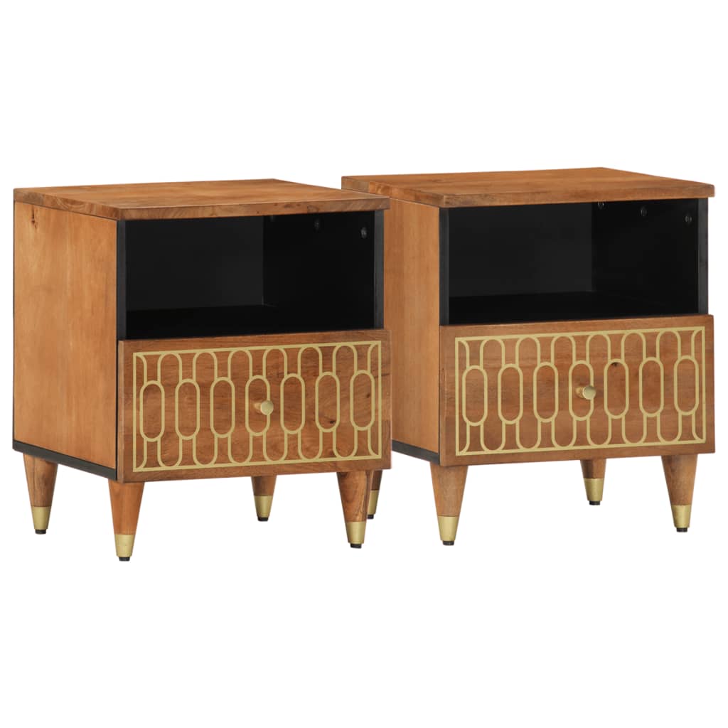 Photos - Storage Сabinet VidaXL Bedside Cabinets 2 pcs 40x33x46 cm Solid Wood Mango 