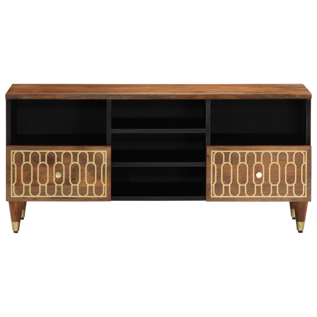 vidaXL Tv-meubel 100x33x46 cm massief mangohout afbeelding