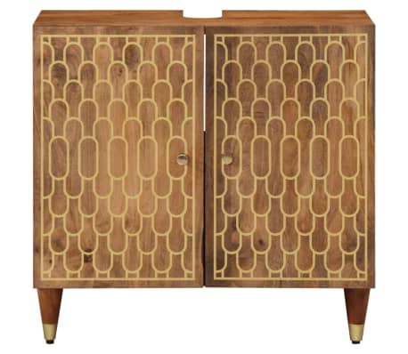 vidaXL Wastafelkast 62x33x58 cm massief mangohout