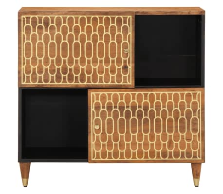 vidaXL Страничен шкаф 80x33x75 см манго масивно дърво