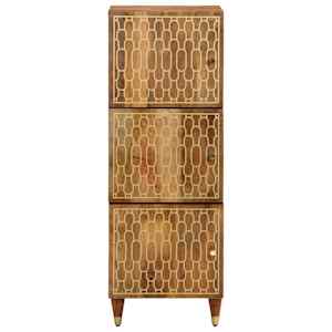 vidaXL Aparador alto madera maciza de mango 40x33x110 cm