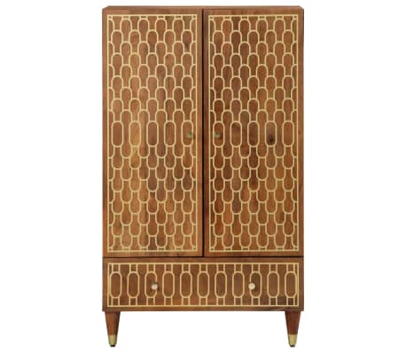 vidaXL Hoge kast 60x33x100 cm massief mangohout