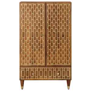 Skříň highboard 60 x 33 x 100 cm masivní mangovníkové dřevo - obrázek 2