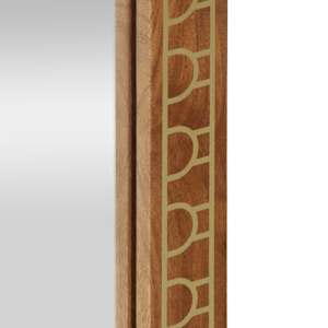 Koupelnové zrcadlo 50 x 70 x 2,5 cm masivní mangovník a sklo - obrázek 7