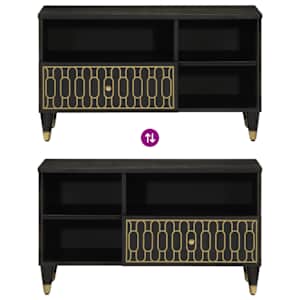 TV skříňka 80 x 33 x 46 cm masivní mangovníkové dřevo - obrázek 6