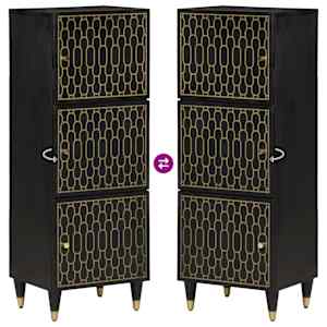 Skříň highboard 40 x 33 x 110 cm masivní mangovníkové dřevo - obrázek 6