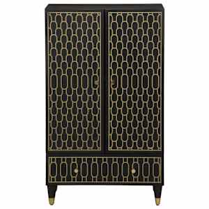 Skříň highboard 60 x 33 x 100 cm masivní mangovníkové dřevo - obrázek 3