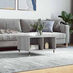 Klubska mizica siva sonoma 60x50x36,5 cm inženirski les