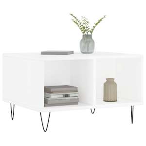 Konferenční stolek bílý s leskem 60x50x36,5 cm kompozitní dřevo - obrázek 3