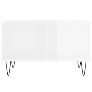 Konferenční stolek bílý s leskem 60x50x36,5 cm kompozitní dřevo - obrázek 4