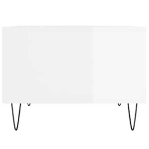 Konferenční stolek bílý s leskem 60x50x36,5 cm kompozitní dřevo - obrázek 5