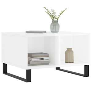 Konferenční stolek bílý s leskem 60x50x36,5 cm kompozitní dřevo - obrázek 3