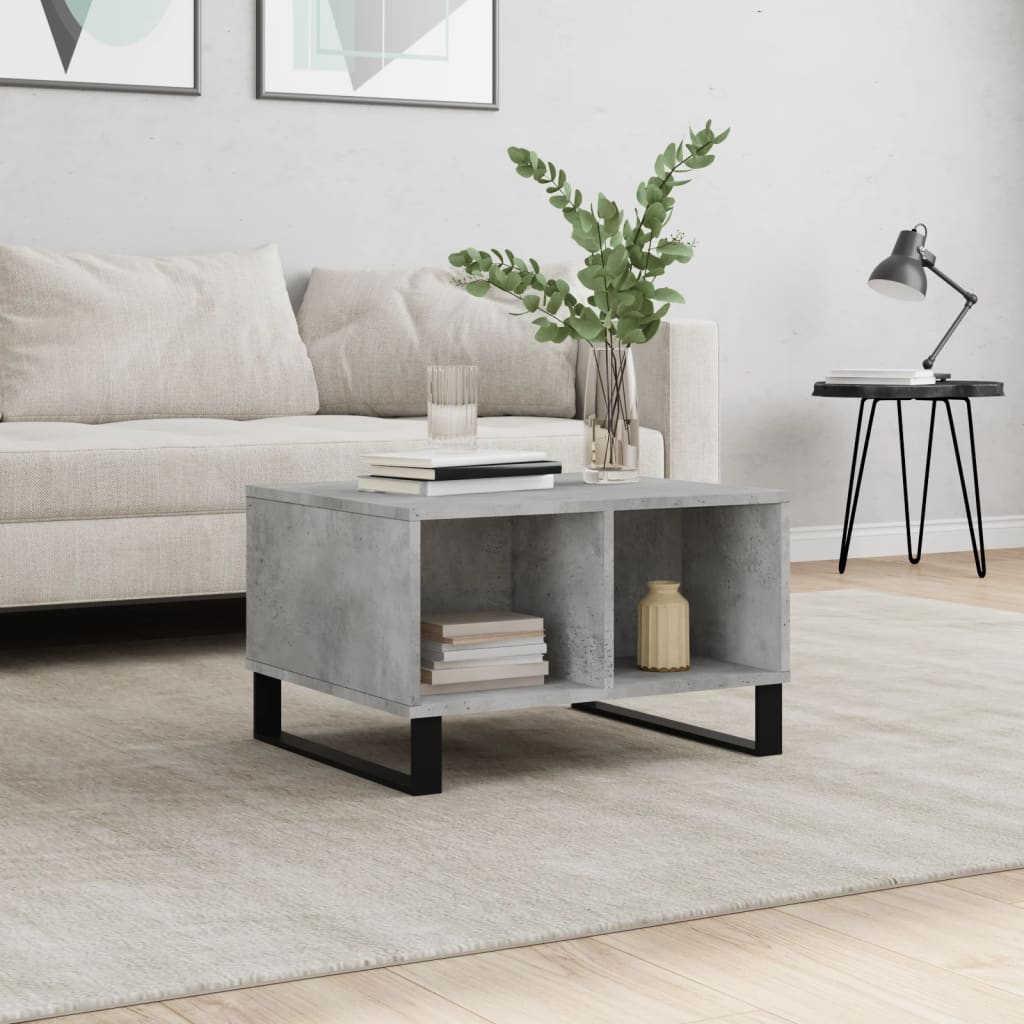 vidaXL sofabord 60x50x36,5 cm konstrueret træ betongrå