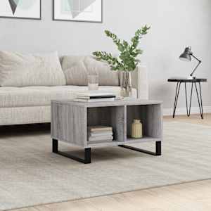 Klubska mizica siva sonoma 60x50x36,5 cm inženirski les