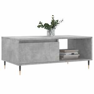 vidaXL Coffee Table Concrete Grey Engineered Wood, Metal Medium