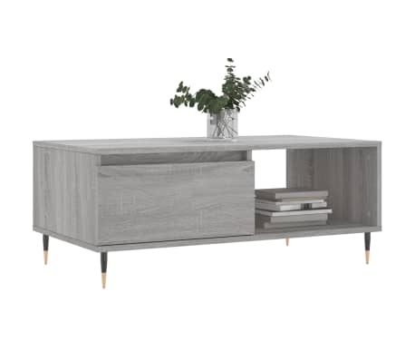 vidaXL Couchtisch Grau Sonoma 90x50x36,5 cm Holzwerkstoff