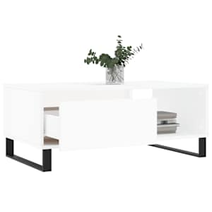 Konferenční stolek bílý 90 x 50 x 36,5 cm kompozitní dřevo - obrázek 4