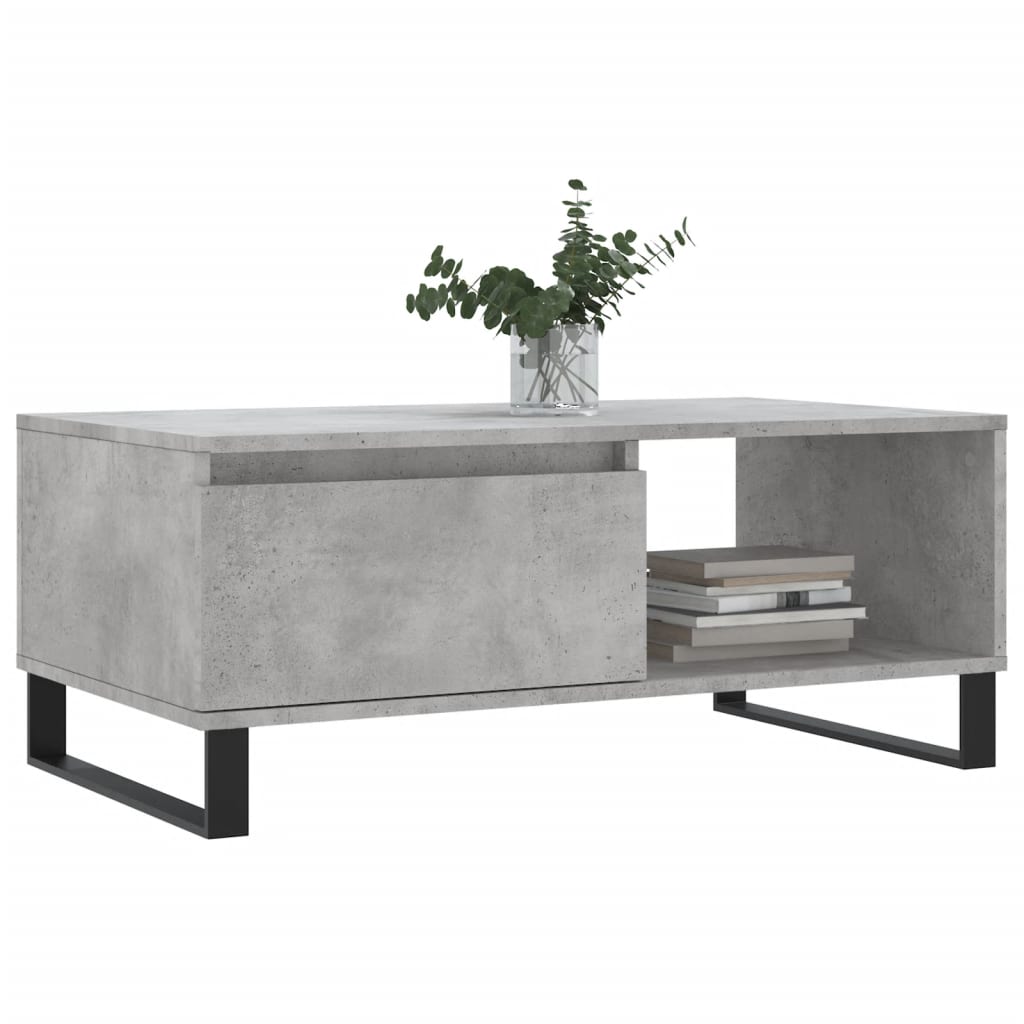 Thumbnail - vidaXL Couchtisch Betongrau 90x50x36,5 cm Holzwerkstoff