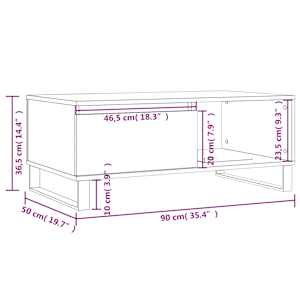 Konferenční stolek kouřový dub 90x50x36,5 cm kompozitní dřevo - obrázek 12