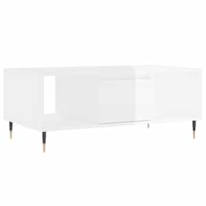 Konferenční stolek bílý s leskem 90x50x36,5 cm kompozitní dřevo - obrázek 2