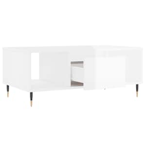 Konferenční stolek bílý s leskem 90x50x36,5 cm kompozitní dřevo - obrázek 6