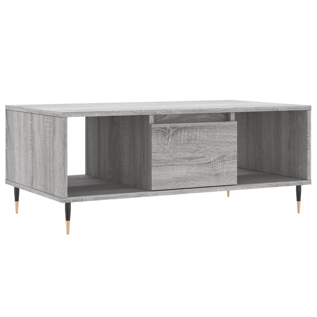vidaXL Konferenční stolek šedý sonoma 90x50x36,5 cm kompozitní dřevo