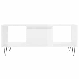 Konferenční stolek bílý s leskem 90x50x36,5 cm kompozitní dřevo - obrázek 5