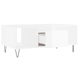 Konferenční stolek bílý s leskem 90x50x36,5 cm kompozitní dřevo - obrázek 6